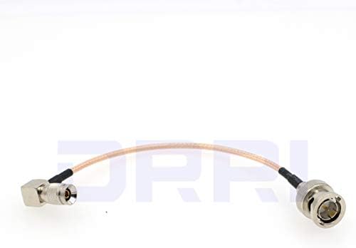 Коаксиален кабел DRRI 75 Ома RG179 HD SDI DIN 1,0/2,3 към BNC конектора за устройства Blackmagic Video Assist/SSD Shuttle/КМП (15 см)