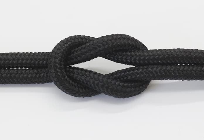 DREAMLANDSALES 100 фута x 1/4 Черна ромбовидная плитка, найлон на плетени въжета, Универсална водещата на въже, висока якост и отлична амортизация, подходящ за обвързване, напрежение, обръщане на брезентовых възли