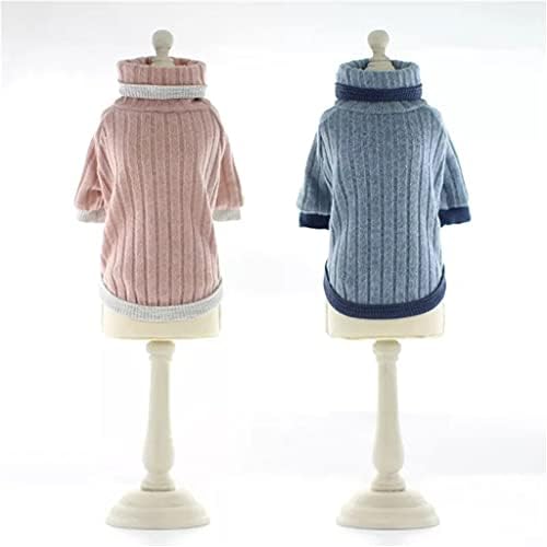 Облекло за кутрета HJKOGH, Пуловер с висока воротом, Долната риза за домашни любимци, Есен-Зима (Цвят: черен Размер: M)