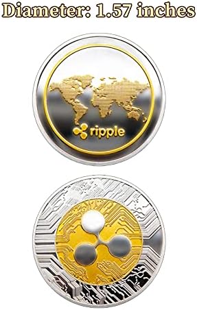 Възпоменателна Монета ForFine Ripple Coin XRP Crypto 2021 лимитирана серия Сбирка Виртуални Монети с Защитен Калъф