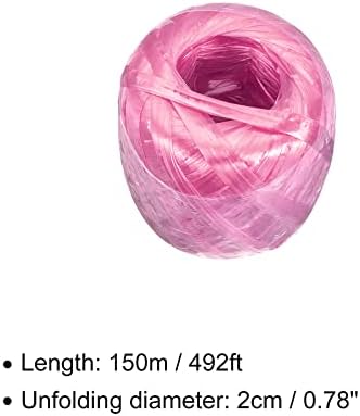 Нишка от полиестер и найлон Rebower [за опаковане в домакински комплект със собствените си ръце]-Пластмаса 150 м. / 492 ft / 3 ролка, розов