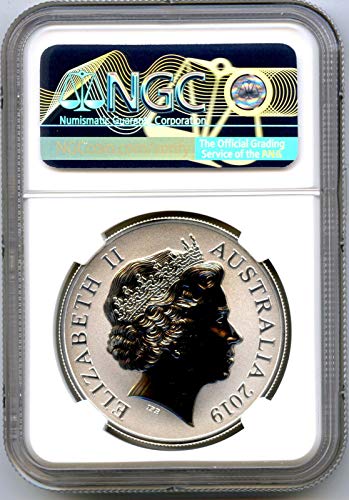 2019 AU Австралия Австралийски Кенгуру Панда ЧАСТЕН .999 Сребърна монета 5000 със званието Редки ПЪРВИ ИЗДАНИЯ на $1 MS70 NGC