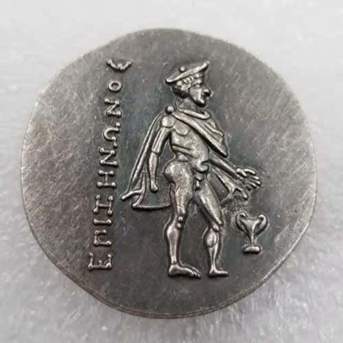 Старинните Занаяти Гръцка Монета С Медна Сребърно Покритие Состаренный Сребърен Долар Сребърен Кръг #2965