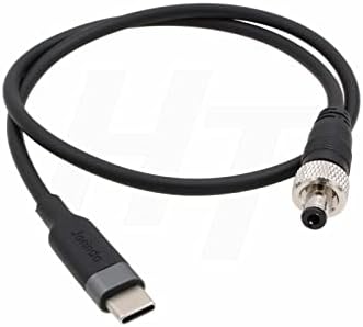 Захранващ кабел HangTon 12V PD QC USB C със заключване на постоянен ток за Atomos Ninja V, SmallHD 702 Touch монитор видео PIX-E7 (1 м)