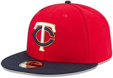 Бейзболна шапка New Era MLB Minnesota Twins Alt 2 AC в полето 59 фута хипита, Размер на 7 3/8, червена
