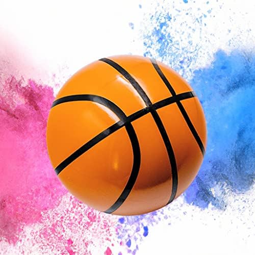 Разкриващ пол Баскетболен Комплект Розово-син прах за партита за малки Момчета и Момичета | Защита от разливане | 1 Баскетболно обвивка + 2 Цветни опаковки | Непрозрачен