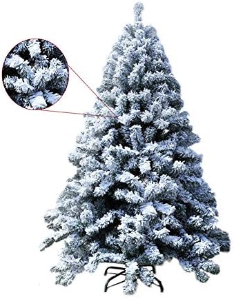 Изкуствена елха с височина от 8,8 метра, Покрити със сняг. Премиум-клас, Прикачени Празнична украса от бор за Коледна елха без светлина, със Сгъваема метална стойка, 1400 накрайници за клони, лесен за сглобяване-Зелен