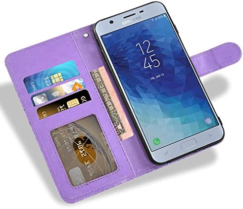Asuwish е Съвместим с Samsung Galaxy J7 Star J 7 Crown 7J Refine 2018 J7V V 2-ро поколение, калъф и Стъклена Защитно фолио За екрана, Държач за карти, Панти, Завързана Портфейли, Калъфи за телеф?