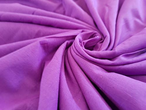 10 Ярда Едноцветни Памучни тъкани Jaipur by The Yard, Плат с индийски принтом, за летни рокли, Курти, възглавници, шал, своята практика за дивана, материя (лилаво)