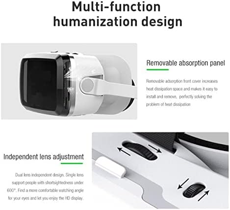 Безжични очила за виртуална реалност G04BS 3D Скоростна виртуална реалност, която е Съвместима с Google Cardboard, Стереомикрофонная Слушалки, Каска за смартфон 4,7-7,2 + джойстик (Цвят: вариант 2)