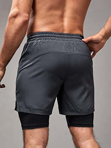 Мъжки Спортни къси Панталони Verdusa с завязками на талията, 2 в 1, Спортни Шорти за Бягане