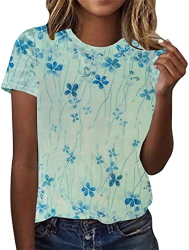 Дамски Блузи, Елегантни Всекидневни Дамски Свободни Шифоновые Блузи с Къс ръкав, Тениска, Блуза, Сладки Върховете на Тениски