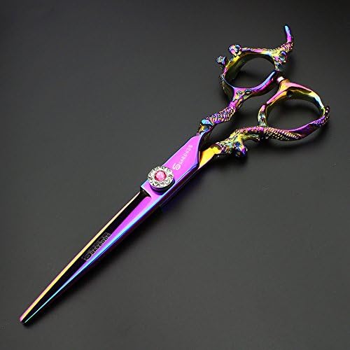 6-инчови лилаво фризьорски ножици Япония 440C фризьорски ножици за рязане ножица-комплект ножици (ножици за рязане)