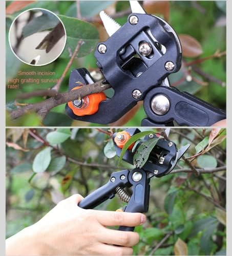 HEIMP 3 Вида Остриета Подобрен Набор от градински инструменти за присаждане на овощни дървета с Нож за присаждане, лента за присадки, Допълнителни Сменяеми остриета в комплекта, Професионални Клещи за присаждане (Размер: