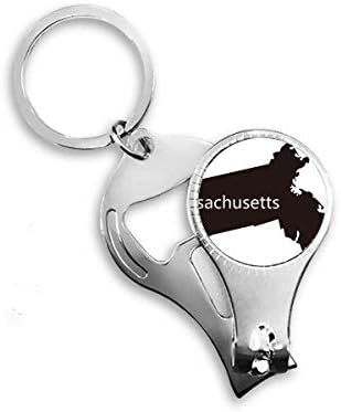 Масачузетс, САЩ Схема на Карти Ножица за Нокти Халка Ключодържател Отварачка за Бутилки Машина За Рязане