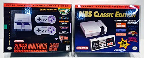 5 Бр. Прозрачна Пластмасова Кутия Протектор за SNES и NES, Nintendo Classic Edition Кутии за мини-игрови конзоли NES
