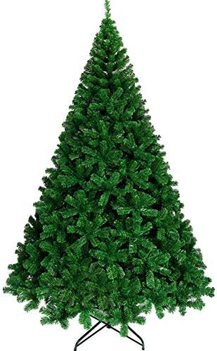 Класическа изкуствена Коледна елха DLPY 7,8 Метра, Естествена Алпийска Ела На Шарнирных Метални Крака, Екологично Чисто Празнична Украса, Без Осветление-Зелено 7,8 Фута (240 см)