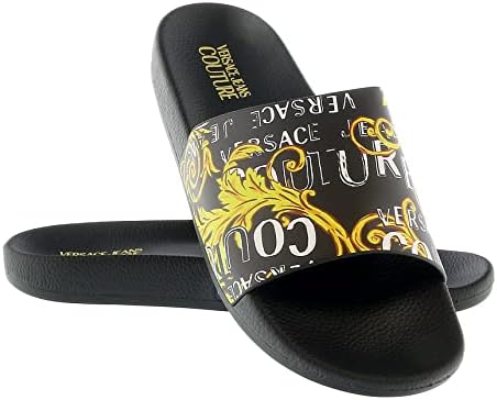 Мъжки сандали Versace Jeans Couture С логото на висшата мода, Черно-Златни