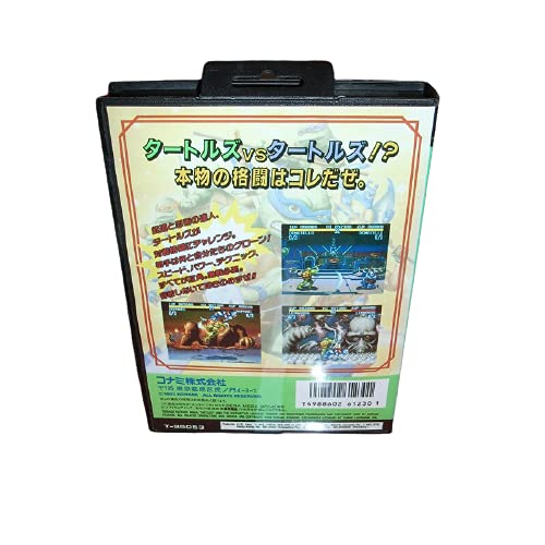 Aditi Turtles Tournament Fighters Япония Калъф с Предавателна и ръководството За игралната конзола Sega Megadrive Genesis 16 бита MD Card (калъф за САЩ и ЕС)