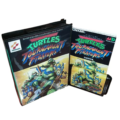 Aditi Turtles Tournament Fighters Япония Калъф с Предавателна и ръководството За игралната конзола Sega Megadrive Genesis 16 bit MD Card (Японски калъф)