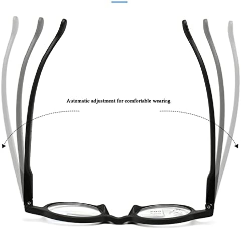 Постепенно Многофокусные Очила за четене, Блокер синя светлина Компютърни Ридеры Работно място за очила в близкия действия, за жени и за мъже (Цвят: дограма на гранули от чаено дърво размер: +2,5)