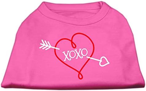Тениска Mirage Pet Products XOXO с Трафаретным принтом Ярко Розов цвят, XXXL (20)