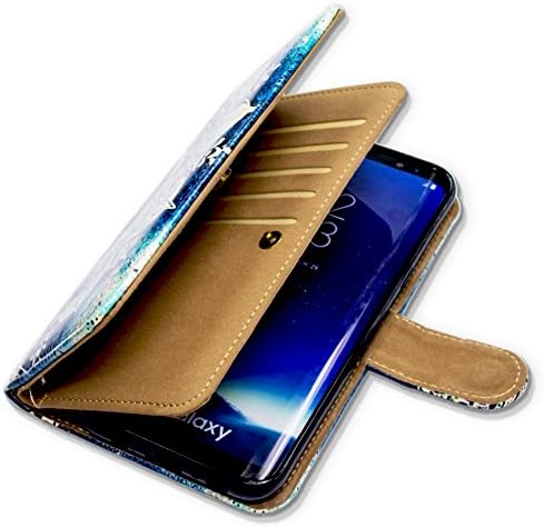 Калъф Bcov Galaxy Note 8, Ретро Американски Флаг, Мултифункционален Портфейл, Кожен Флип Калъф, Калъф-Книжка със Слот за кредитни карти, титуляр на сертификата за самоличност, Каишка за Samsung Galaxy Note 8