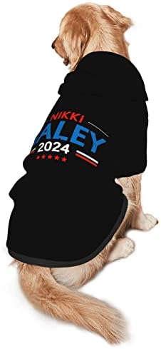 Ники Хейли за Президент 2024 Hoody за Кучета с Джоб Дрехи за Домашни Кучета за Средни Кучета Пуловер за Котки и малки Кученца