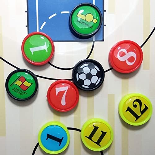 Магнити с номера футболисти RoseFlower Football 0,62 инча (диаметър 1,6 см)-Пронумерованная замяна за тренерских дъски Magnetic Tactics и магнитни папки Комплект Аксесоари с 2 дръжки, г