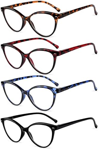 Очила за четене Eyekepper 4 в опаковка за Жени Cateye Readers +2.00