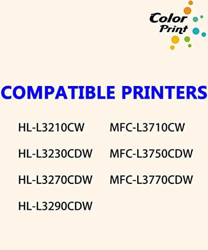 Подмяна на касетата с тонер за принтер, съвместим с ColorPrint, за Brother TN227 Black TN227BK TN-227 BK TN223 High Yield за принтер MFC L3750CDW L3770CDW HL-L3210CW HL-L3230CDW HL L3270CDW L3290CDW (1 опаковка)