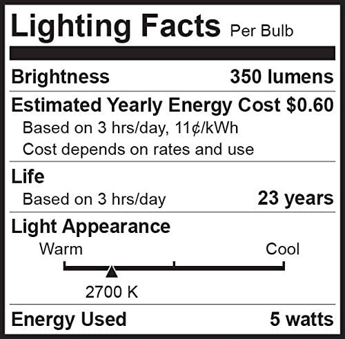 12 Опаковки led лампи Bioluz за sconces свещ с живо фитил, с регулируема яркост, 40 Вата крушки на полилея, 40 (използва 5 Вата) Вата лампи за свещи E12 2700K (топло бяла) В закрито /На открито