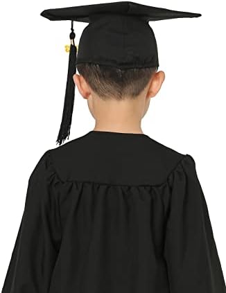 GraduatePro Матиран 2023 Комплект Шапки за Бала в детската градина и Мантия с Пискюли за Деца в предучилищна възраст