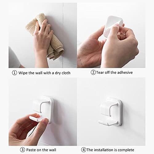 BYBYCD Рафтове за съхранение на Многофункционален Бял Кука за Мивка, монтиран на стената от ABS-материал, Спестяващ Място за Домашно Органайзер, Държач за тоалетна Мивка (2 бр.)