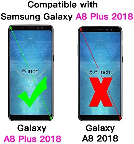 Asuwish Galaxy A8 Plus 2018 Чанта-портфейл, Кожени Калъфи За Телефони с Отделения за кредитни карти, Поставка за Samsung Glaxay A8plus A8 + За Жени, Момичета, Мъже, Лилаво