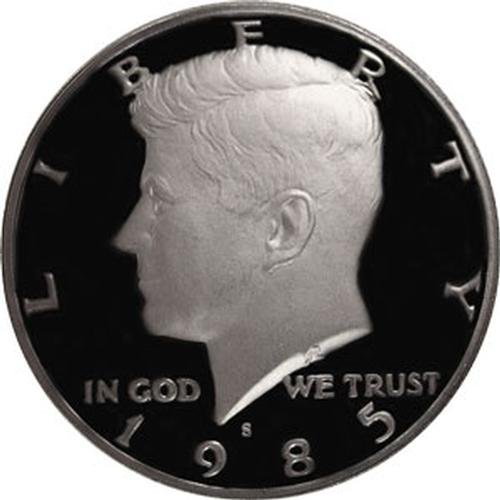 Монета на САЩ в Полдоллара Кенеди с Скъпоценния камък 1985 година на издаване