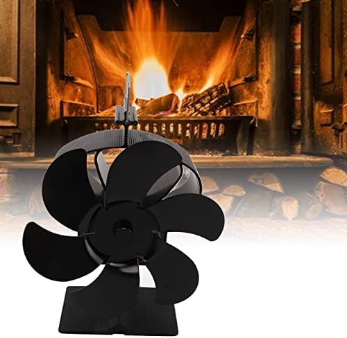 CCBUY Вентилатор за печки с топлинна захранването, енергоспестяващ 6 черно неэлектрический вентилатор за камина е с Автоматично стартиране за хранене