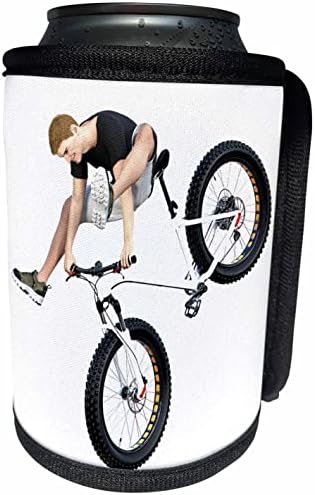 Състезател по планинско колоездене 3dRose, обслужваща трик на предното колело - за Опаковане на бутилки с охладител (cc-361546-1)