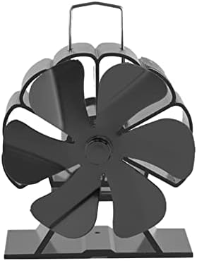 SYXYSM Камина 6 Вентилатор за печки с топлинна захранването Дърво Горелка Екологично Чист, Тих Вентилатор За дома Ефективно разпределение на топлинна енергия (Цвят: черен)